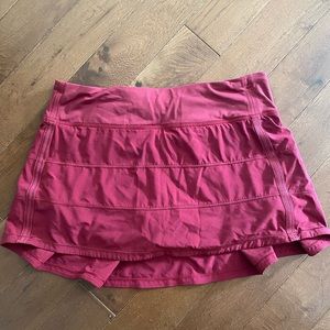 Cranberry Lululemon Rival Pace Skirt
